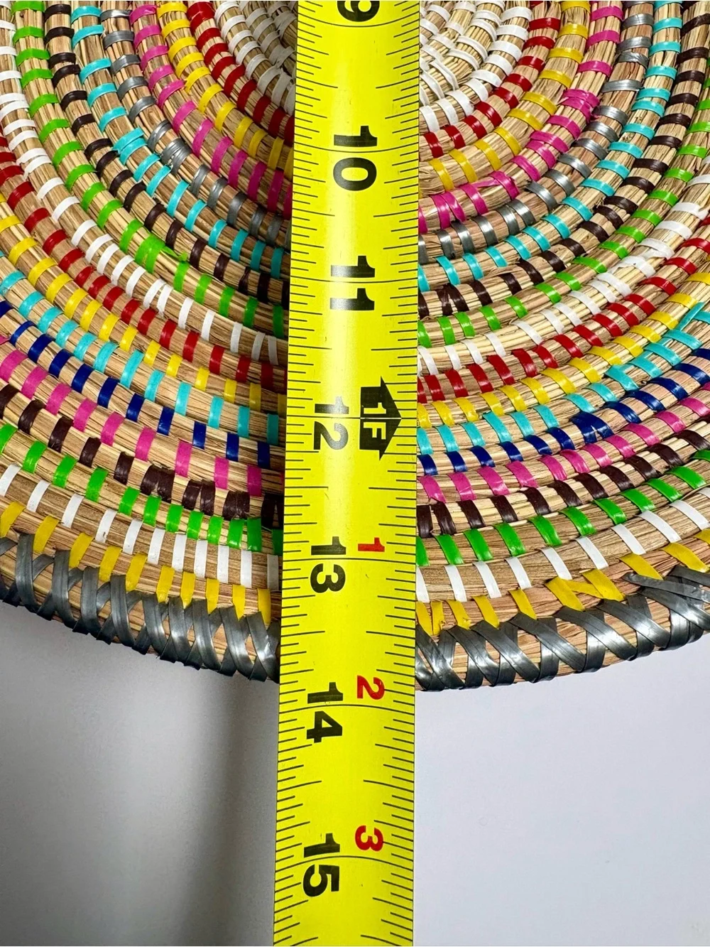Handwoven Multicolor Decorative Basket Bowl - Home Accents